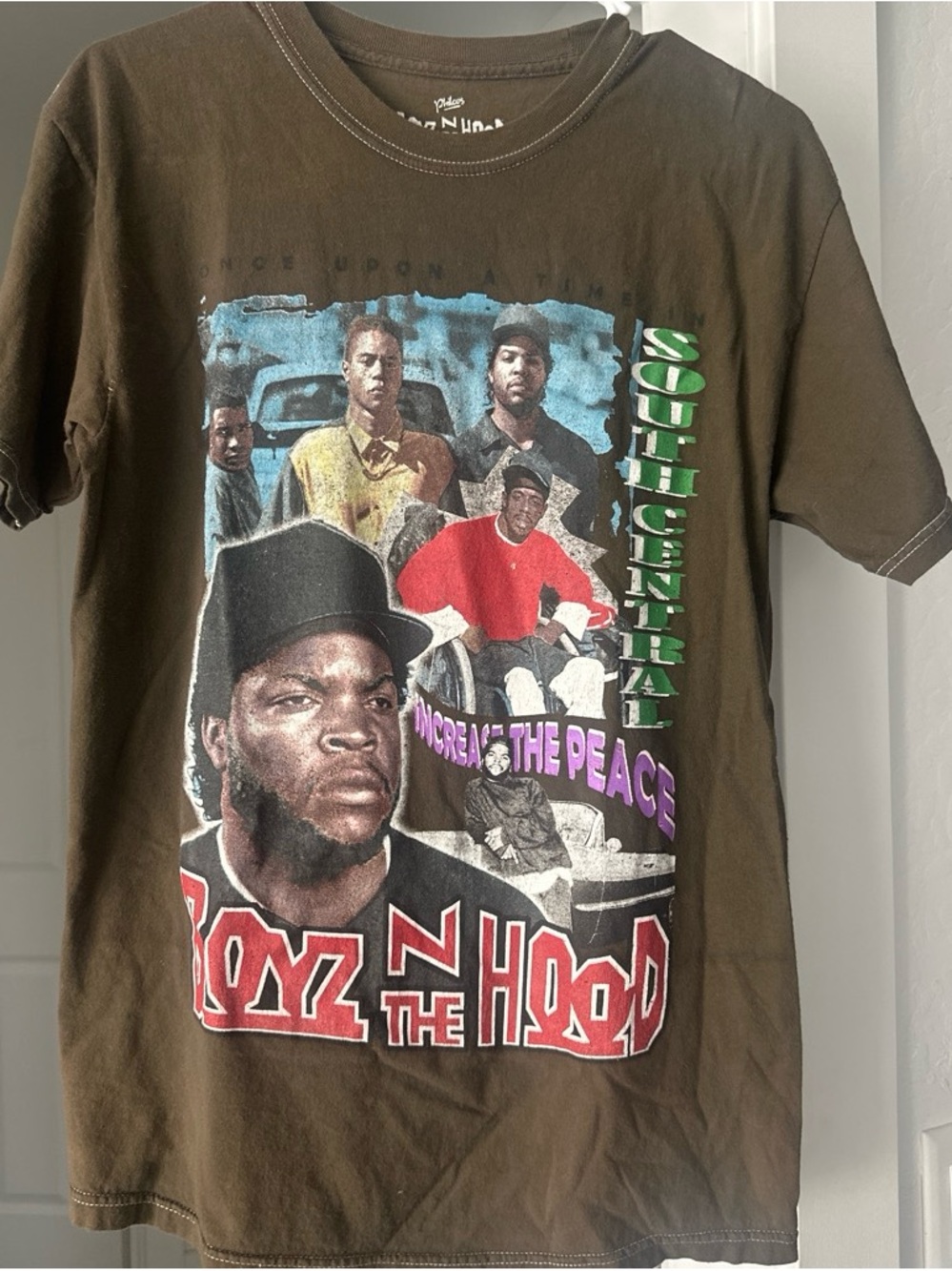 Brown 'Boyz N The Hood' Graphic Short Sleeve Tee